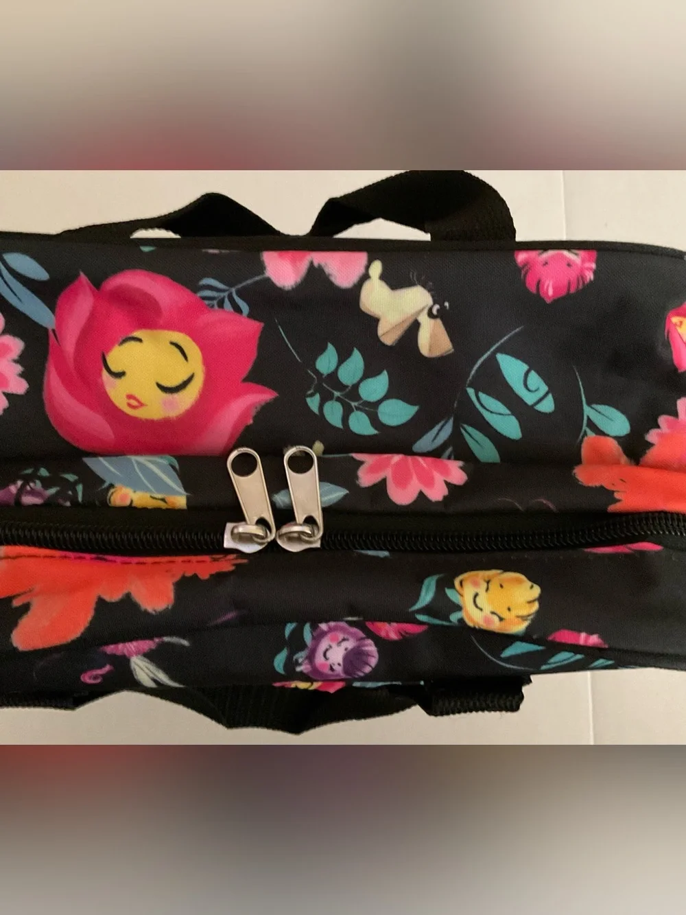 Disney Loungefly Alice Floral Black Backpack Tote - Looking For Wonderland
